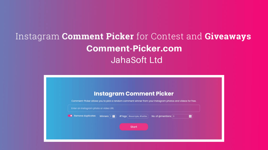 Free Instagram Comment-Picker and Giveaways Online Tool