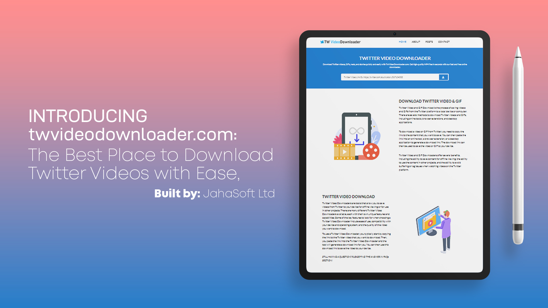 Introducing TwDown.cc: The Best Place to Download Twitter Videos with Ease, Built by JahaSoft Ltd